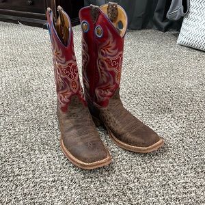 Justin Bent Rail 11” elephant print cowboy boots